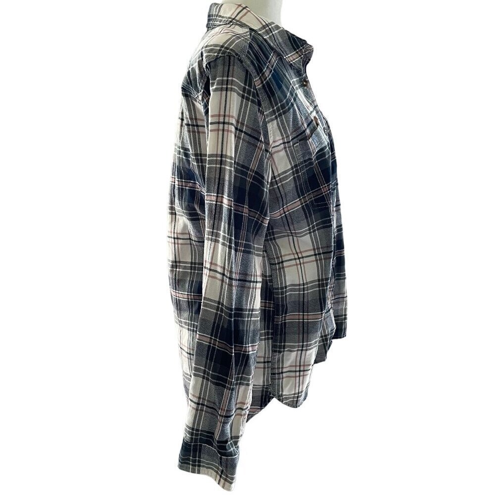 Carhartt Womens Plaid Button-Up Shirt L 100% Cotton Long Sleeve Casual - Picture 4 of 8